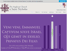 Tablet Screenshot of anglicanchurchofsaintnicholas.org